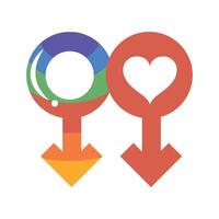 gay genders symbols vector