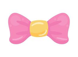 pink bowtie decorative vector