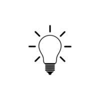Light Bulb line icon vector, isolated on white background. Idea sign, solution, thinking concept vector