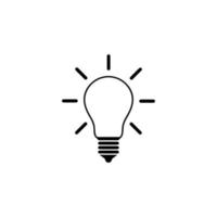 Light Bulb line icon vector, isolated on white background. Idea sign, solution, thinking concept vector