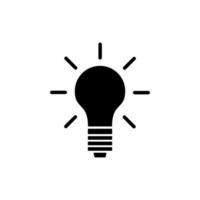 Light Bulb line icon vector, isolated on white background. Idea sign, solution, thinking concept vector