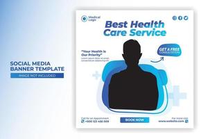 medical healthcare, dental care social media banner, post, web banner template vector