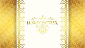 luxury white and gold ornament pattern background vector