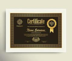 Achievement certificate best award diploma vector