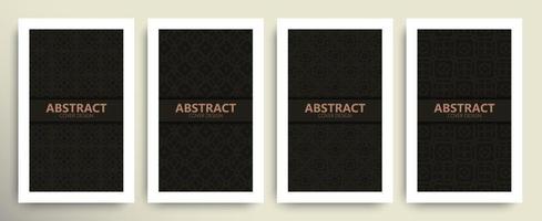 abstract flat book cover set vector