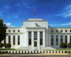 Federal reserve building at Washington D.C. on a sunny day. photo