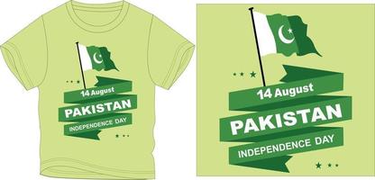 14 august Pakistan Graphic design vector illustration