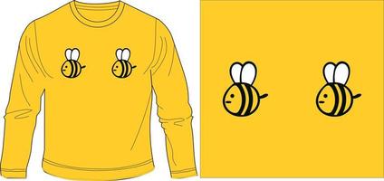 Two bees Graphic design vector illustration