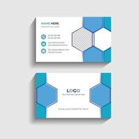 Minimalist business card design template vector