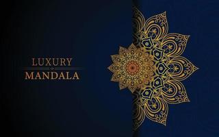 Golden color abstract and luxury mandala background design vector