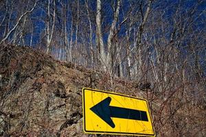 yellow road sign photo