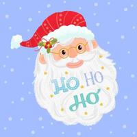 Merry Christmas Santa Claus. Hand Drawn Cute Santa Claus Illustration. vector