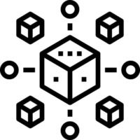 Blockchain network icon vector