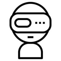 VR glasses icon vector