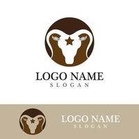 Goat logo template vector icon