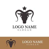 Goat logo template vector icon