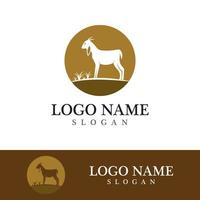 Goat logo template vector icon