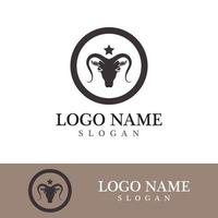 Goat logo template vector icon