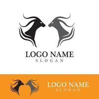 Goat logo template vector icon