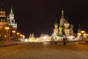 Vasilevsky Descent of Red Square in night photo