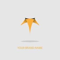 logo icon design orange eye shape for a simple elegant company eps 10 vector