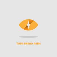 logo icon design orange eye shape for a simple elegant company eps 10 vector