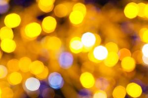 blue and yellow shimmering Christmas lights photo