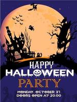 cartel de fiesta de halloween vector