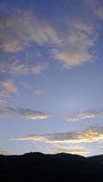 Blue sky with cumulus cloud time lapse on evening 4k footage. video