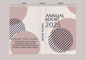 circle geometry style book cover. modern and minimalist annual report template set vector