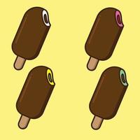 ice cream chocolate various flavors vector