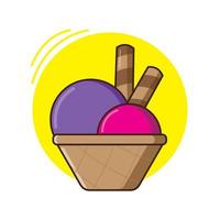 ice cream cup vector