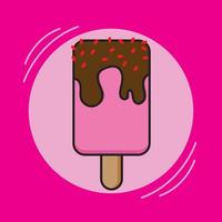 ice cream strawberries vector