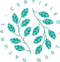 certified 100 percent natural vector