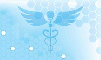 health poster with caduceus vector