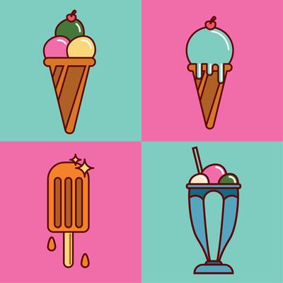 ice creams four products