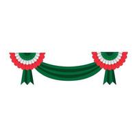 decoración de la bandera mexicana vector