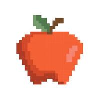 apple pixel art style vector