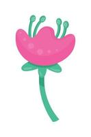 flor de jardin rosa vector
