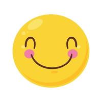 happy smiling emoticon vector