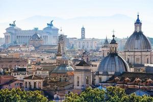 above view of Rome city in side of Capitoline Hill photo