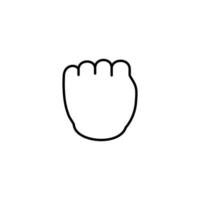 Man hand line icon. Fist sign on white background for your design vector