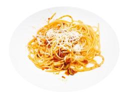 portion of Spaghetti alla Sorrentina on plate photo