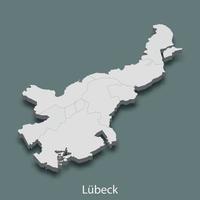 3d isometric map of Lubeck vector