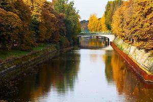 bridge and fall of leavesl on Landwehrkanal photo