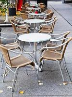 empty street restaurant in autumn photo