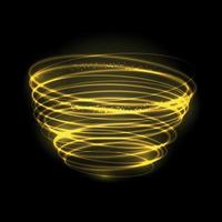 Glow light trail effect. Glowing flash trace isolated vector