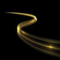 Glow light trail effect. Glowing flash trace isolated vector