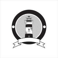 Lighthouse logo design template . vector