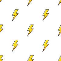 Seamless Pattern With Lightning. Flat Vector Illustration. For Printing On T Shirts And Other Purposes.